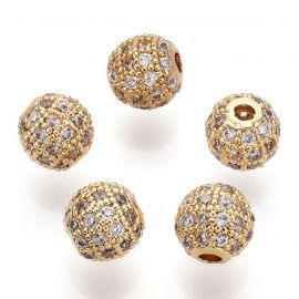 Žalvarinis intarpas su akutėmis 6 mm 1 vnt