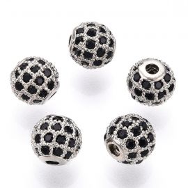 Žalvarinis intarpas su akutėmis 6 mm 1 vnt