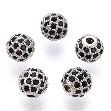 Žalvarinis intarpas su akutėmis 6 mm 1 vnt