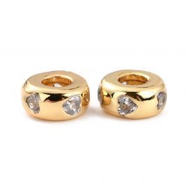 Žalvarinis intarpas su akutėmis 6x3 mm 1 vnt
