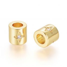 Žalvarinis intarpas su akutėmis 6 mm 1 vnt