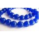 Sapphire Beads Light Blue Ribbed Round Shape 8mm