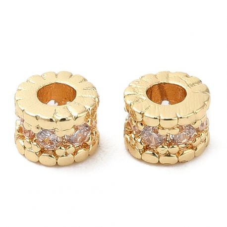 Žalvarinis intarpas su Cirkonio akutėmis, 4x3 mm., 1 vnt.