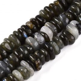 Natūralūs Labradorito karoliukai ~12x6 mm. 1 gija