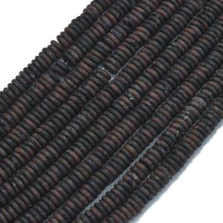 Natūralūs Granato karoliukai 6x2 mm. 1 gija