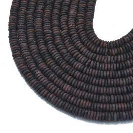 Natūralūs Granato karoliukai 6x2 mm. 1 gija