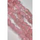 Natūralūs Madagaskaro Rožinio Kvarco karoliukai, 8-12x8-12x5-6 mm, 1 gija AK1794