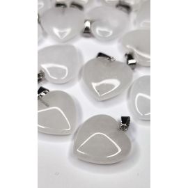 Naūralaus Kvarco pakabukas, 20x20 mm., 1 vnt.