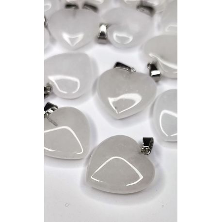 Naūralaus Kvarco pakabukas, 20x20 mm., 1 vnt.