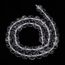 Natūralūs Kalnų Krištolo karoliukai, 8 mm, 1 gija