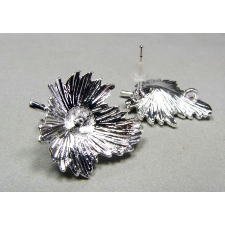 Ohrringe Ohrringe "Blatt" 1 Paar 22x19 mm MD0376