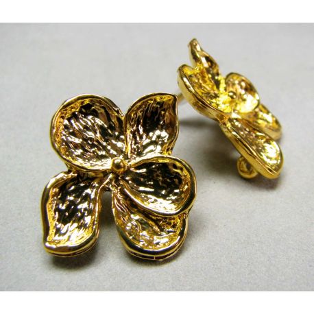Haken für Ohrringe "Flower" 1 Paar 19x16 mm MD0381