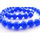 Sapphire beads blue-purple ribbed round shape 8mm