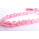 Rozā kvarca pērles spilgti rozā caurspīdīgas rievotas apaļas formas 6mm