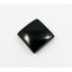 Onyx akmens kabošons, melns, izmērs 15x15x6 mm