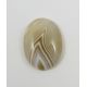 Agate cabochon, beige, oval 26x19x5 mm