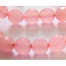 Rožinio kvarco karoliukai 6 mm