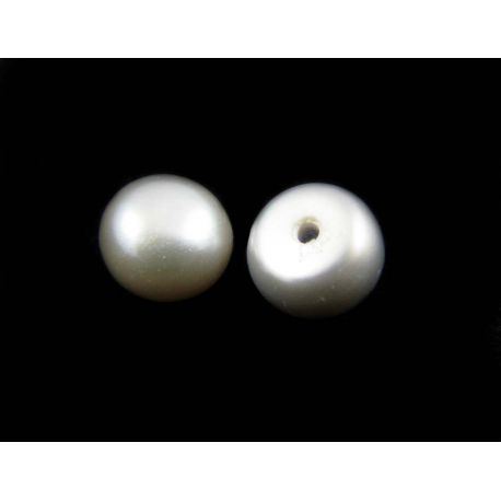 Daļēji urbtas saldūdens pērles, pelēkas, 6-7 mm, 1. izmēra pāris