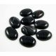 Sardonics cabochon, oval, black 28x15 mm