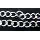 Chain with texture, silver, 9x7 mm, length 10 cm