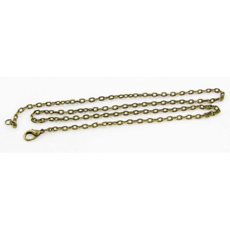 Texture and class chain, aged silver, length 50 cm