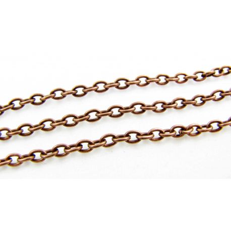 Chain aged copper, 3x2 mm, length 10 cm