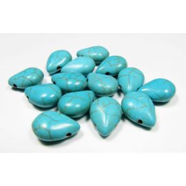 Turquoise beads 14x10 mm