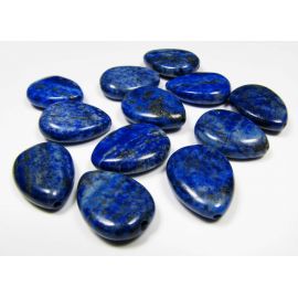 Lapislazuli-Perlen, blaues, tropfenförmiges vertikales Piercing 18x13 mm