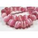 Cat eye beads pink round shape 8 mm