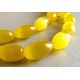 Cat eye beads yellow rice shape 8x12mm