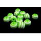 Acrylic beads white-green color 8 mm