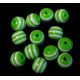 Acrylic beads white-green color 8 mm