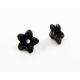 Acrylic beads "Flower" black 10x4 mm
