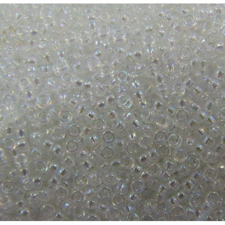 MIYUKI Seed Beads (250) Clear with AB coating, 15/0 5 g