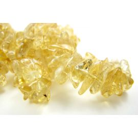 Natural lemon chipping beads - rubble 4.5-10 mm. 90 cm long