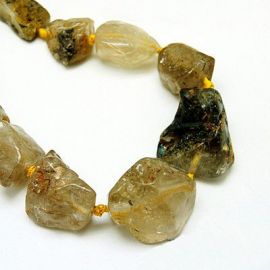 Natural quartz nuggets strand17-35x16-30 mm