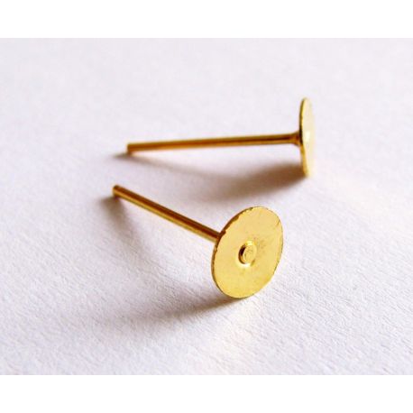 Āķi auskaru ražošanai zelta naglas 11x5mm