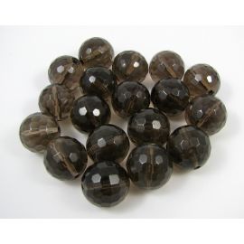 Smoke quartz beads 14 mm