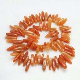 Faden aus roter Avnacer-Perle, orange, Länge 40 cm