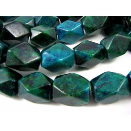 Azurito chrizokola karoliukai 18x13 mm
