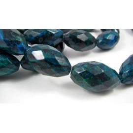 Azurito chrizokola karoliukai 25x13 mm