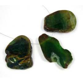 Agato karoliukai-pakabukai, 66x28 mm, 1 vnt.