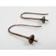 Messinghaken für Ohrringe, 1 Paar 27x11 mm MD0511