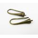 Brass hooks for earrings, 20x17 mm, 2 pairs MD0514