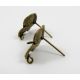 Brass hooks for earrings, 1 pair 18x16 mm MD0526