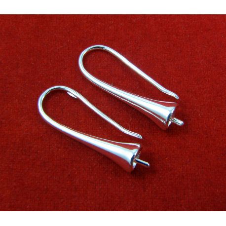 Messinghaken für Ohrringe, 20x17 mm, 2 Paar MD0513