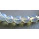 Opalito beads white transparent ribbed round shape 5-6mm
