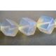 Opalito beads white transparent cube shape 8x8mm