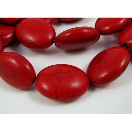 Sünteetilised türkiissinised helmed 19x15 mm AK0597