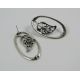 Kabliukai auskarams "Lapas", 34x19 mm, 3 poros MD0543